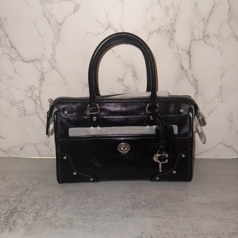 COACH Black Rhyder Satchel Bag 24 NWT